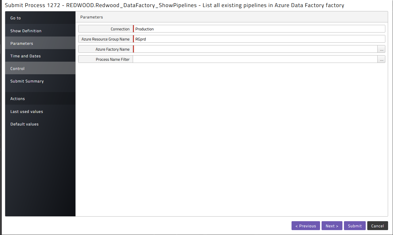 Retrieve DataFactory pipelines