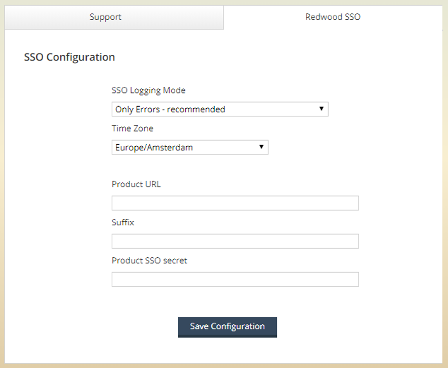 Last step of the SSO configuration