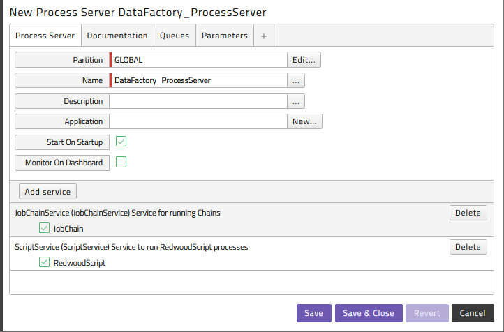 Example Azure process server